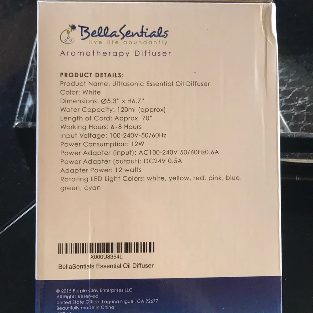NWT BellaSentials Aromatherapy Diffuser - Flower